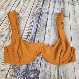 L*Space Tori Bikini Top Brown/Orange Ink Size Small Underwire NWT